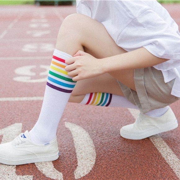 Accessories - Rainbow Knee High Socks 🌈